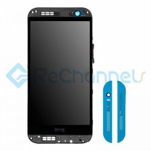 For HTC One M8 LCD Screen and Digitizer Assembly with Front Housing Replacement - Blue - Grade S+ 