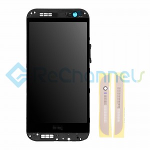 For HTC One M8 LCD Screen and Digitizer Assembly with Front Housing Replacement - Gold - Grade S+
