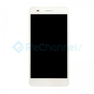 For Huawei Honor 5A LCD Screen and Digitizer Assembly with Front Housing Replacement - White - Grade S