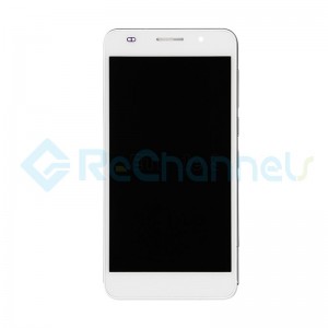 For Huawei Honor 6 LCD Screen and Digitizer Assemby with Front Housing Replacement (Single SIM) - White - Grade S