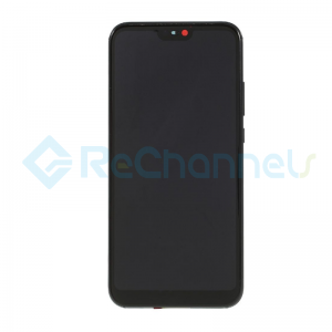 For Huawei P20 lite LCD Screen and Digitizer Assembly with Front Housing Replacement - Black - Grade S+