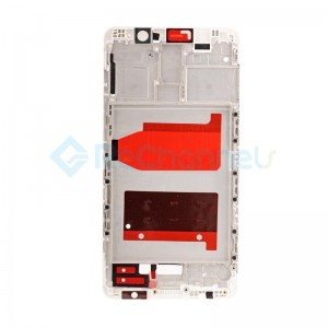 For Huawei Mate 9 Front Housing LCD Frame Bezel Plate Replacement - White - Grade S+