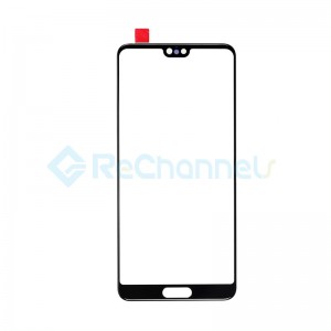 For Huawei P20 Front Glass Lens Replacement - Black - Grade S+