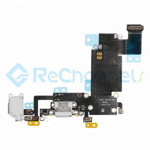 For Apple iPhone 6S Plus Charging Port Flex Cable Ribbon Replacement - Silver - Grade S+