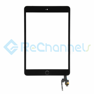 For Apple iPad Mini 3 Digitizer Touch Screen Assembly with IC Board Replacement (Without Home Button) - Black - Grade S