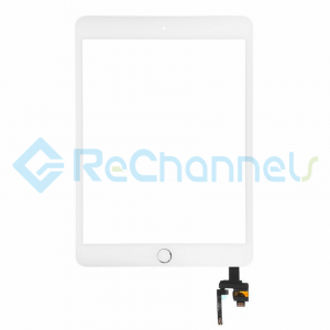 For Apple iPad Mini 3 Digitizer Touch Screen Assembly with IC Board Replacement (Without Home Button) - White - Grade R