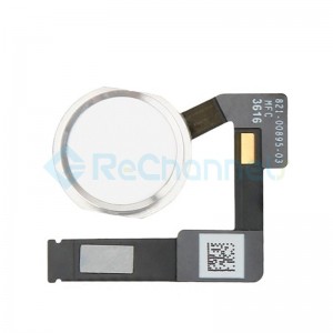 For iPad Pro 10.5 Home Button Assembly with Flex Cable Ribbon Replacement - Silver - Grade R