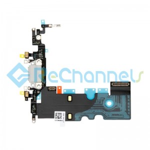 For Apple iPhone 8\SE(2020) Charging Port Flex Cable Ribbon Replacement - Light Gray - Grade S+
