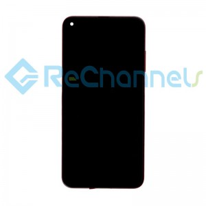 For Huawei Honor View 20 LCD Screen and Digitizer Assembly with Front Housing Replacement - Red - Grade S+