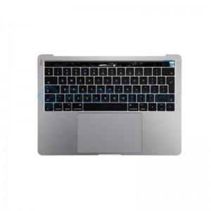 For MacBook Pro 13" A1708 (Late 2016 - Mid 2017) Top Case + Keyboard (British English) Replacement - Space Gray - Grade S+