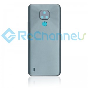 For Motorola Moto E7 Battery Door Replacement - Gray - Grade S+