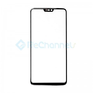 For OnePlus 6 Front Glass Replacement - Black - Grade S+