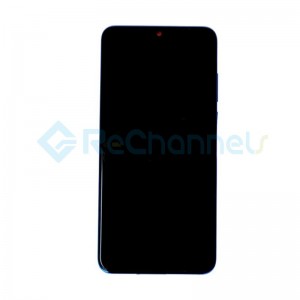 For Huawei P30 Lite LCD Screen and Digitizer Assembly with Front Housing Replacement - Peacock Blue - Grade S+ (FHD- T Version)