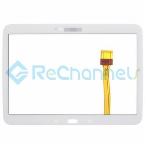 For Samsung Galaxy Tab 3 10.1 Digitizer Touch Screen Replacement - White - With Logo - Grade S+	