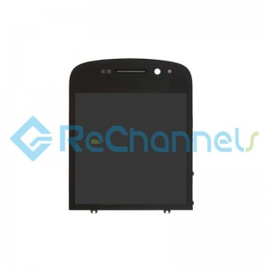 For Blackberry Q10 LCD Screen and Digitizer Assembly Replacement - Black - Grade S