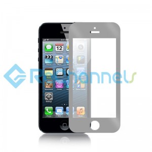 For Apple iPhone 5/5S/5C Tempered Glass Screen Protector  (Chrome Series) (Silver)