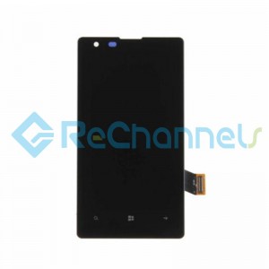 For Nokia Lumia 1020 LCD Screen and Digitizer Assembly with Front Housing Replacement - Black - With Logo - Grade S+