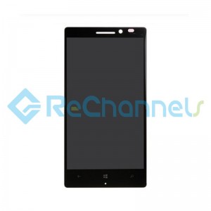 For Nokia Lumia 930 LCD Screen and Digitizer Assembly with Front Housing Replacement - Black - With Logo - Grade S+
