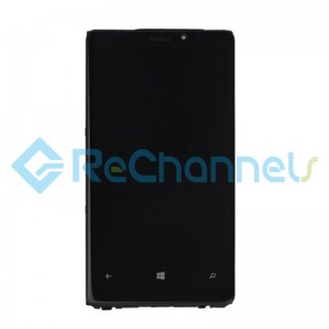 For Nokia Lumia 920 LCD Screen and Digitizer Assembly with Front Housing Replacement - Black - Grade S+