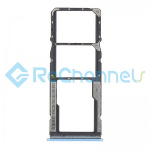 For Xiaomi Redmi 10 SIM Card Tray Replacement (Dual SIM) - Blue - Grade S+