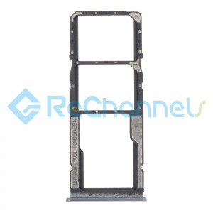 For Xiaomi Redmi 10 SIM Card Tray Replacement (Dual SIM) - Gray - Grade S+