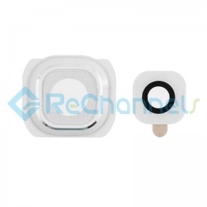 For Samsung Galaxy S6 Series Rear Facing Camera Lens Replacement - White - Grade S+