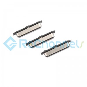 For Samsung Galaxy S6 Series Side Keys Replacement (3 pcs/set) - Gold - Grade S+