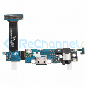 For Samsung Galaxy S6 Edge SM-G925P Charging Port Flex Cable Ribbon with Earphone Jack Replacement (Sprint) - Grade S+	
