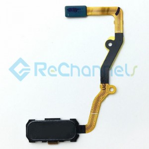 For Samsung Galaxy S7 Edge  Home Button With Flex Cable Ribbon Replacement - Black - Grade S+