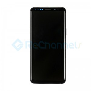 For Samsung Galaxy S9 SM-G960 LCD Screen and Digitizer Assembly with Front Housing Replacement - Midnight Black - Grade S+