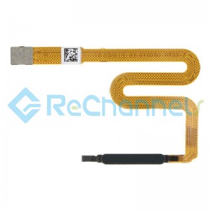 For Samsung Galaxy A03s SM-A037 Fingerprint Sensor Flex Cable Replacement - Black - Grade S+