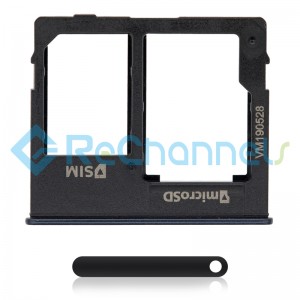 For Samsung Galaxy A10e SM-A102 SIM Card Tray Replacement (Single SIM) - Black - Grade S+