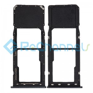 For Samsung Galaxy A20 SM-A205/A30 SM-A305/A50 SM-A505 SIM Card Tray Replacement (Single SIM) - Black - Grade S+