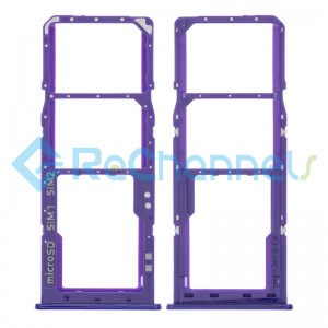For Samsung Galaxy A30s SM-A307 SIM Card Tray Replacement (Dual SIM) - Purple - Grade S+