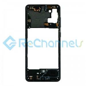 For Samsung Galaxy A31 SM-A315 Middle Frame Replacement - Black - Grade S+