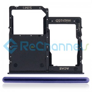 For Samsung Galaxy A41 SM-A415 SIM Card Tray Replacement (Single SIM) - Black - Grade S+