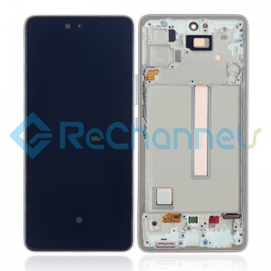For Samsung Galaxy A53 5G SM-A536 LCD Screen and Digitizer Assembly with Frame Replacement - White - Grade S+