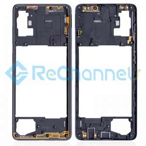 For Samsung Galaxy A71 SM-A715 Middle Frame Replacement - Black - Grade S+