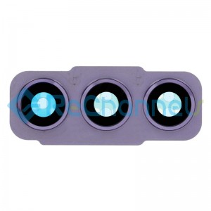 For Samsung Galaxy S21 FE 5G Rear Camera Lens with Bezel Replacement - Purple/Lavender - Grade S+
