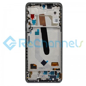 For Xiaomi Mi 11i LCD Screen and Digitizer Assembly with Front Housing Replacement - Cosmic Black - Grade S+