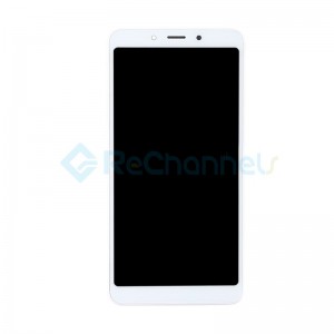 For Xiaomi Redmi 6A LCD Screen and Digitizer Assembly with Front Housing Replacement - White - Grade S
