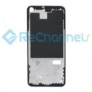 For Xiaomi Redmi Note 9 5G Front Housing Replacement - Black - Grade S+