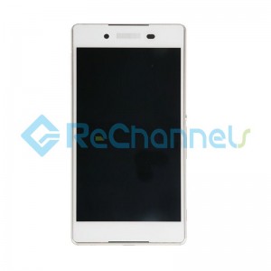 For Sony Xperia Z3+ LCD Screen and Digitizer Assembly with Front Housing Replacement - White - Grade S+